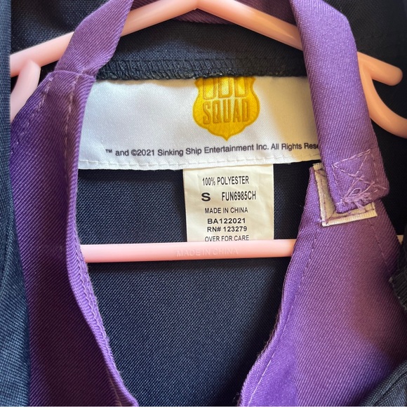 PBS Kids’ Odd Squad Agent Uniform skirt suit in Navy and Purple - Picture 2 of 14